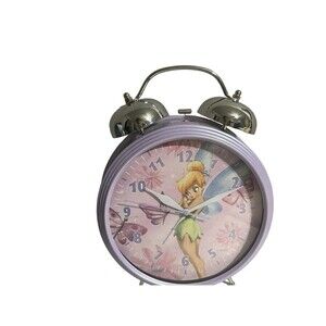 Tinker Bell Disney Fairies Alarm Clock Boxed Purple Cute Large